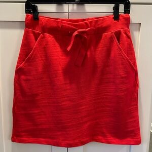Loft XS bright red casual mini skirt.